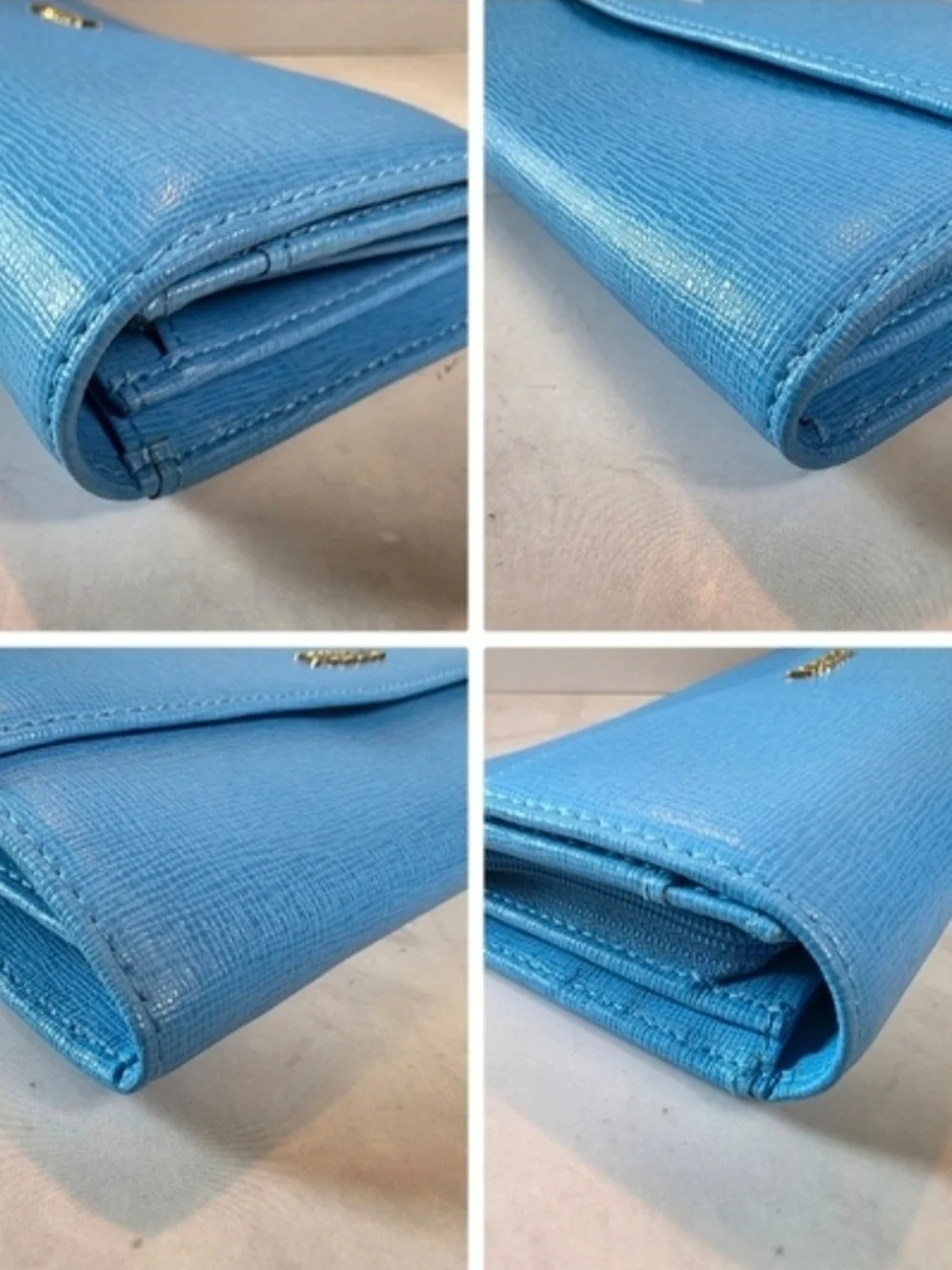 Furla Sky Blue Continental Wallet with Box & Dust Bag
